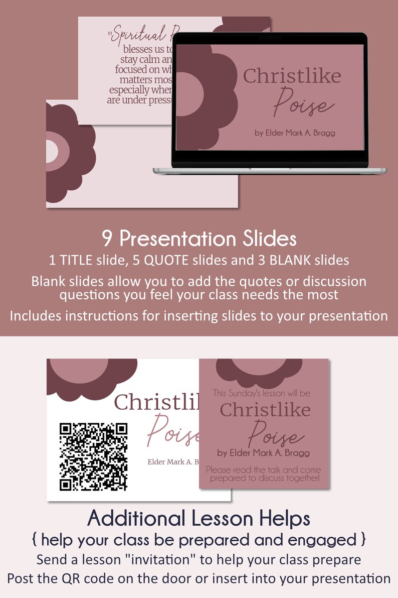 Christlike Poise Elder Mark A. Bragg Relief Society Lesson Plan, April