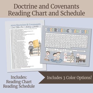 Doctrine and Covenants Reading Chart and Come, Follow Me Printable Schedule for 2025