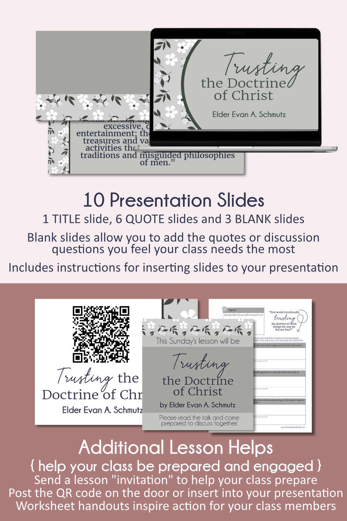 Trusting the Doctrine of Christ Elder Evan A. Schmutz Relief Society