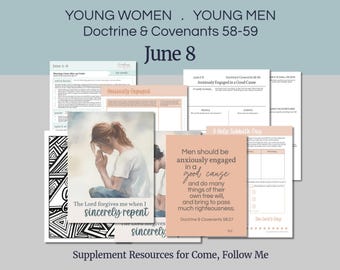 2-8 de junio. Bosquejo de la lección para jóvenes SUD / Mujeres Jóvenes - YM / D. y C. 58-59, Doctrina y Convenios: Ven, sígueme 2025, "Anhelosamente consagrados a una buena causa".