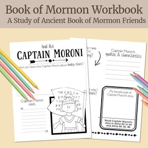 Book of Mormon Heroes BUNDLE- Workbook AND Coloring Book, LDS Primary