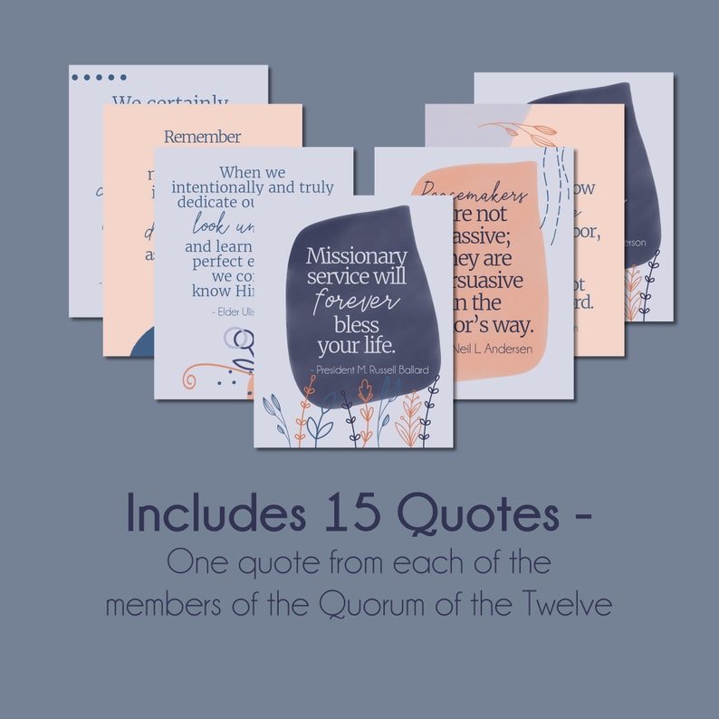 General Conference April 2022 Printable Quotes Quorum of the Etsy
