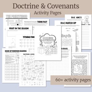 Páginas de actividades de Doctrina y Convenios para niños de la Primaria SUD, Días de actividades, Actividades valientes, Ven, sígueme 2025 / *Digital