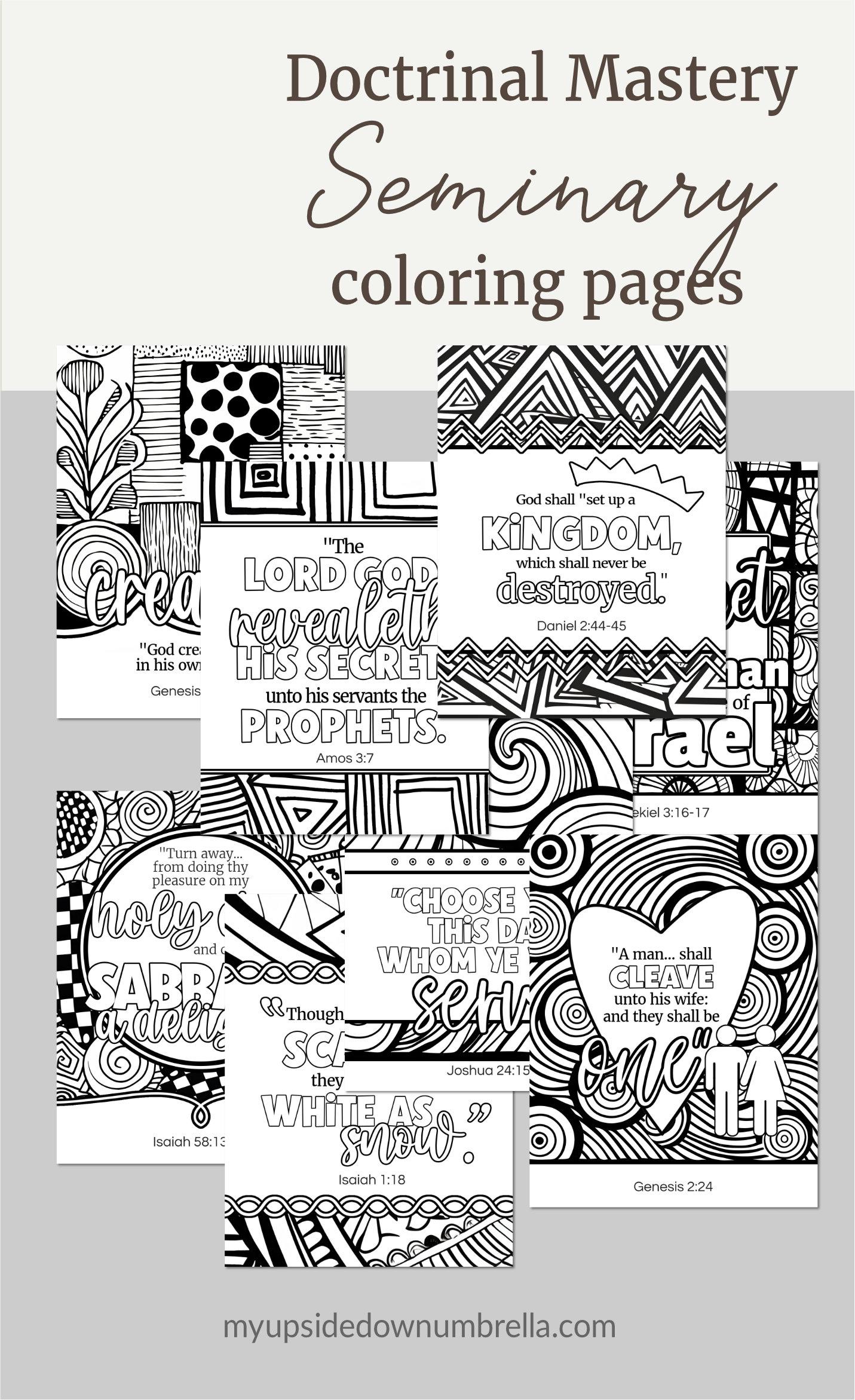 Seminary Doctrinal Mastery Coloring Pages for Old Testament 2026 - Etsy