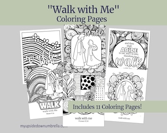 Walk with Me  | Young Women Coloring Pages, Moses 6:34 | 2026 LDS Youth Theme