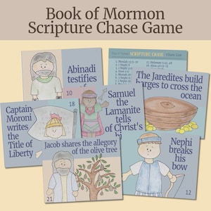 Book of Mormon Scripture Chase Game | LDS Primary Game | Activities for Latter-day Saint Kids | Come, Follow Me 2024 | LDS Family Fun