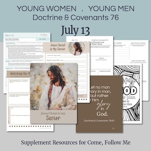 July 7-13 LDS Youth Lesson Outline | Young Women- YM | D&C 76, Doctrine Covenants Come Follow Me 2025, &quot;Great Shall Be Their Reward&quot;