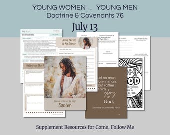 July 7-13 LDS Youth Lesson Outline | Young Women- YM | D&C 76, Doctrine Covenants Come Follow Me 2025, &quot;Great Shall Be Their Reward&quot;
