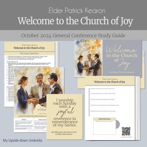 Welcome to the Church of Joy - Elder Patrick Kearon October 2024 General Conference RS Lesson Outline, Relief Society Lesson Help