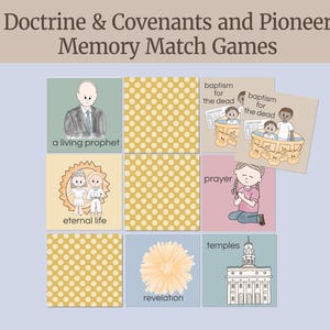 Doctrine and Covenants Memory Game | Pioneer Memory Match | LDS Primary Game | Activities for Latter-day Saint Kids | Come, Follow Me 2025