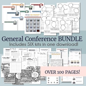 LDS General Conference Activity Bundle, Coloring Pages, Games (digital ...