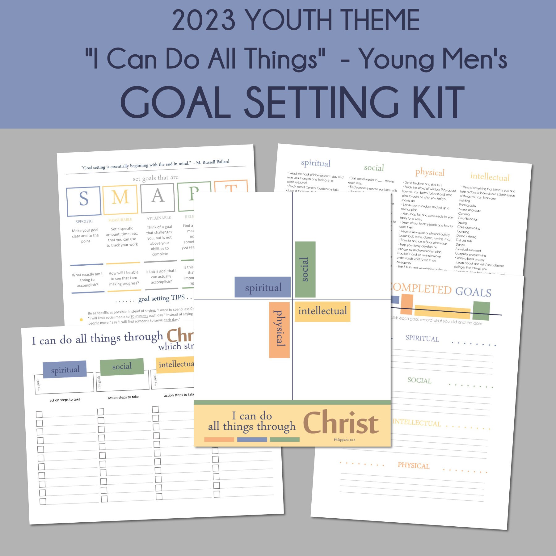 Goal Setting Kit For LDS Children And Youth Program Bundle Etsy Goal Setting Kit For LDS Children And Youth Program Bundle Etsy