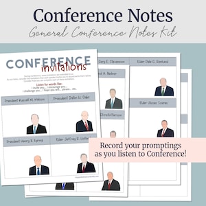 General Conference Notetaking Pages | Printable Conference Notes for LDS Youth and Adults | General Conference Journal | October 2025