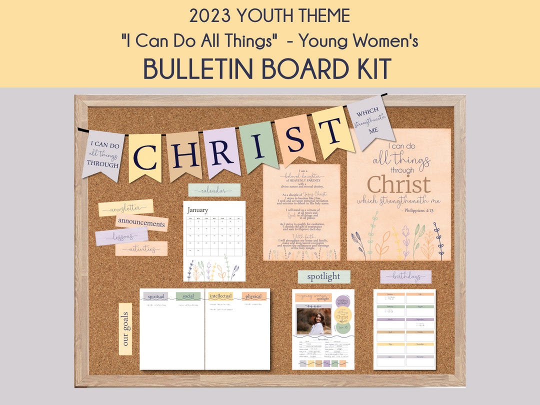2023 LDS Young Women Bulletin Board Kit Printable YW - Etsy