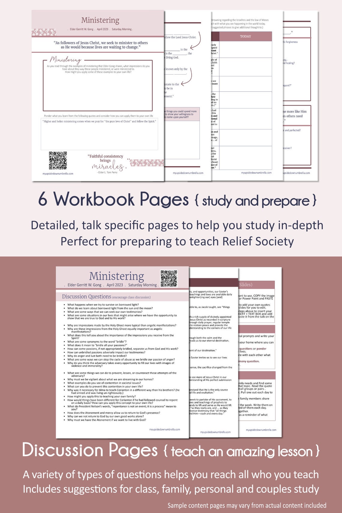 Ministering Elder Gerrit W. Gong Relief Society Lesson Etsy