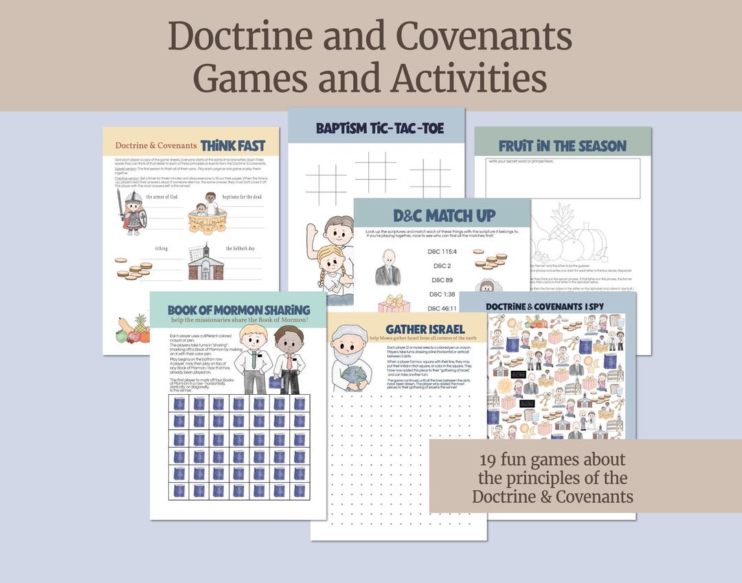 Doctrine and Covenants Games and Activities Kit for 2025 Come, Follow ...