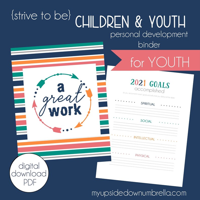Children and Youth LDS Personal Development Journal Workbook Etsy