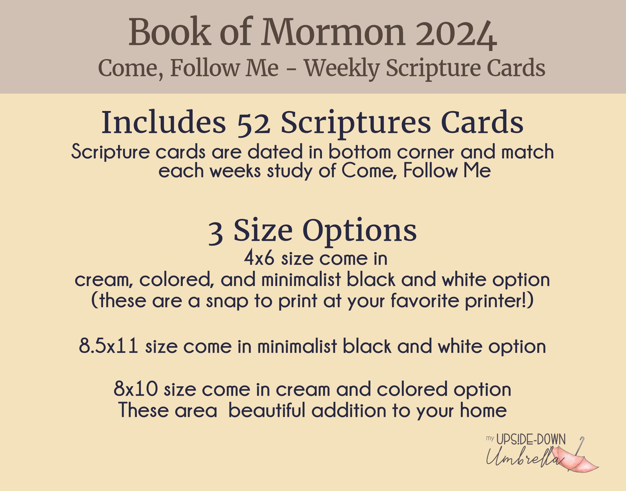 Come Follow Me 2024 Book of Mormon Scripture Cards LDS Etsy Australia