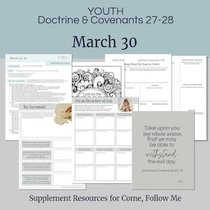 March 24-30| D&C 27-28 - LDS Lesson Helps | Youth Sunday School - Come Follow Me 2025 Doctrine and Covenants "All Things... Done in Order"
