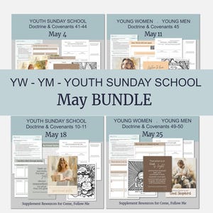 May BuNDLE Lesson Helps for Home and Church | Youth Come, Follow Me 2025 | 4 Weeks of Lesson Helps for LDS Youth - YW YM (4th Week Free!)