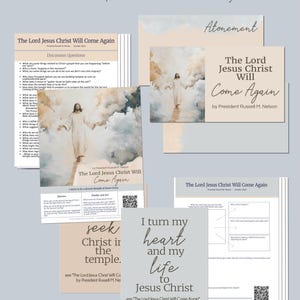 Peut inclure: Un guide d'&eacute;tude imprimable pour la conf&eacute;rence g&eacute;n&eacute;rale d'octobre 2024 de l'&Eacute;glise de J&eacute;sus-Christ des Saints des Derniers Jours. Le guide pr&eacute;sente une citation du pr&eacute;sident Russell M. Nelson sur le retour du Seigneur J&eacute;sus-Christ. Le guide comprend des questions de discussion, des activit&eacute;s et un code QR.