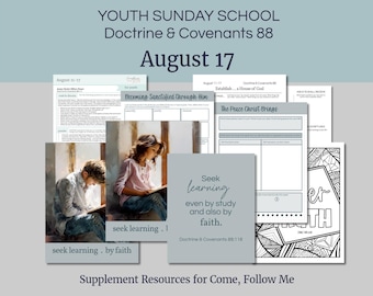 August 11-17 LDS Jugendhilfe | Jugend Sonntagsschule Gliederung | Lehre und Bündnisse 88 Komm und folge mir nach, „Gründe ... ein Haus Gottes“