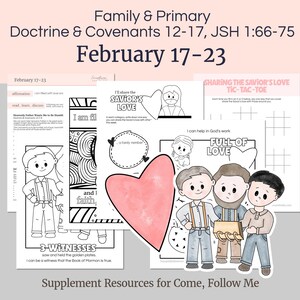 17-23 de febrero - D&C 12-17, JSH 1:66-75 - Ayudas para las lecciones de la Primaria y la Familia SUD para Ven, sígueme 2025 Doctrina y Convenios - Compañeros siervos