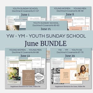 June BuNDLE Lesson Helps for Home and Church | Youth Come, Follow Me 2025 | 5 Weeks of Lesson Helps for LDS Youth - YW YM - Bundle Savings!