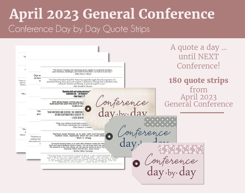 April 2023 General Conference Printable Quote Strips Etsy