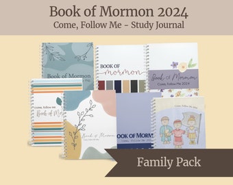 Pack Famille ! Viens et suis-moi - Nouveau Testament 2023 | Guide d’étude imprimable LDS | Journal d'étude du Nouveau Testament | 7 modèles de couverture différents