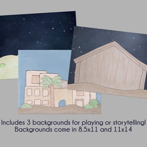Printable Christmas Nativity Playset- Puppets, Magnets, Stickers ...