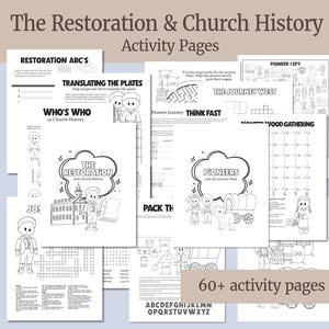 Páginas de actividades de la Restauración y la Historia de la Iglesia / Doctrina y Convenios para niños de la Primaria SUD, Ven, sígueme 2025 / *Digital