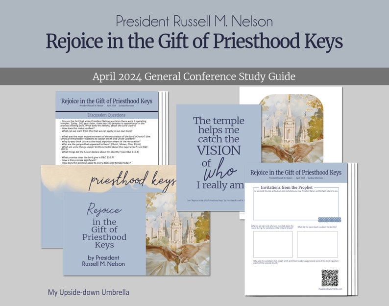 President Russell M. Nelson Rejoice in the Gift of Priesthood Keys, April 2024 General Conference Relief Society Lesson Helps and Handouts image 1
