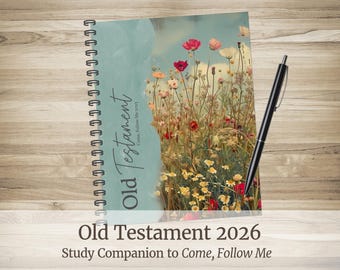 Old Testament Scripture Study Journal for Come, Follow Me 2026 | Floral Fields Cover