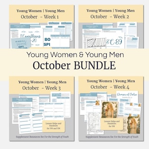 Oktoberpaket | LDS Unga kvinnors lektionshjälp | För ungdomens styrka | Min kropp är helig | YW FSY | Oktoberveckorna 1-4