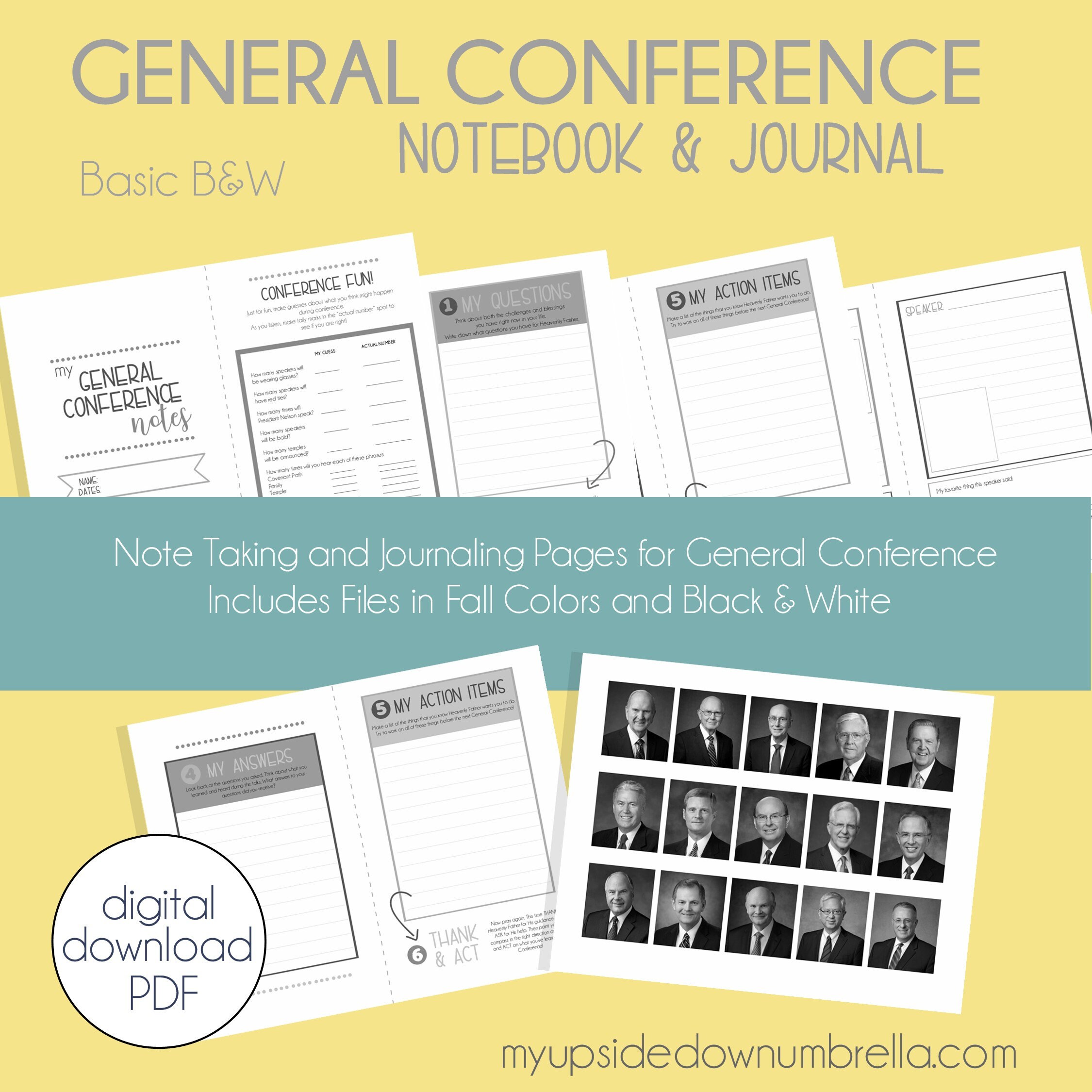 October 2022 General Conference Workbook for Kids Conference Etsy