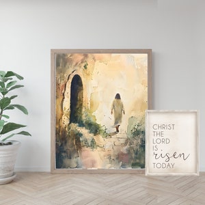 Obra de Pascua de Jesucristo / Victoria / Arte Bíblico - el Señor Resucitado, Decoración de Pascua / Obra de Arte Cristiana Moderna / Arte de Descarga Digital