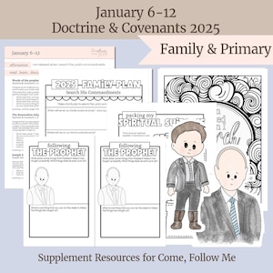 6 al 12 de enero - D&C 1 - Ayudas para la lección de Ven, sígueme 2025 para la FAMILIA SUD y la PRIMARIA / Páginas para colorear de actividades / "Escuchad, oh pueblos"