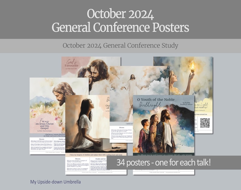 Cfm Module Poster October 2024 LDS General Conference Posters With Artwork, Quotes ...
