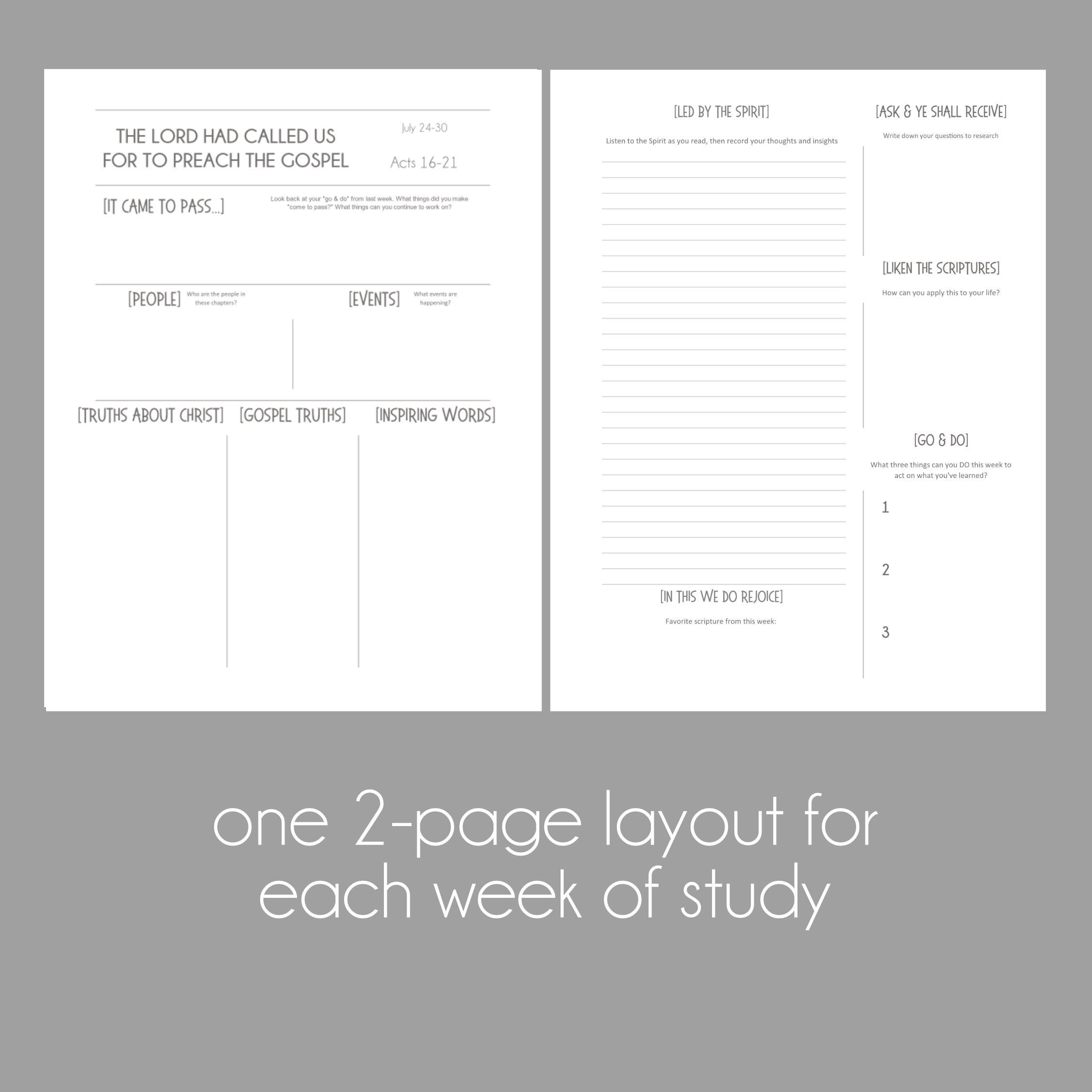 LDS Study Journal Come Follow Me 2023 New Testament Study Etsy