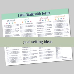 PRIMARY Goal Setting Kit for LDS Children and Youth Program | 2026 "I Will Walk with Jesus" image 3