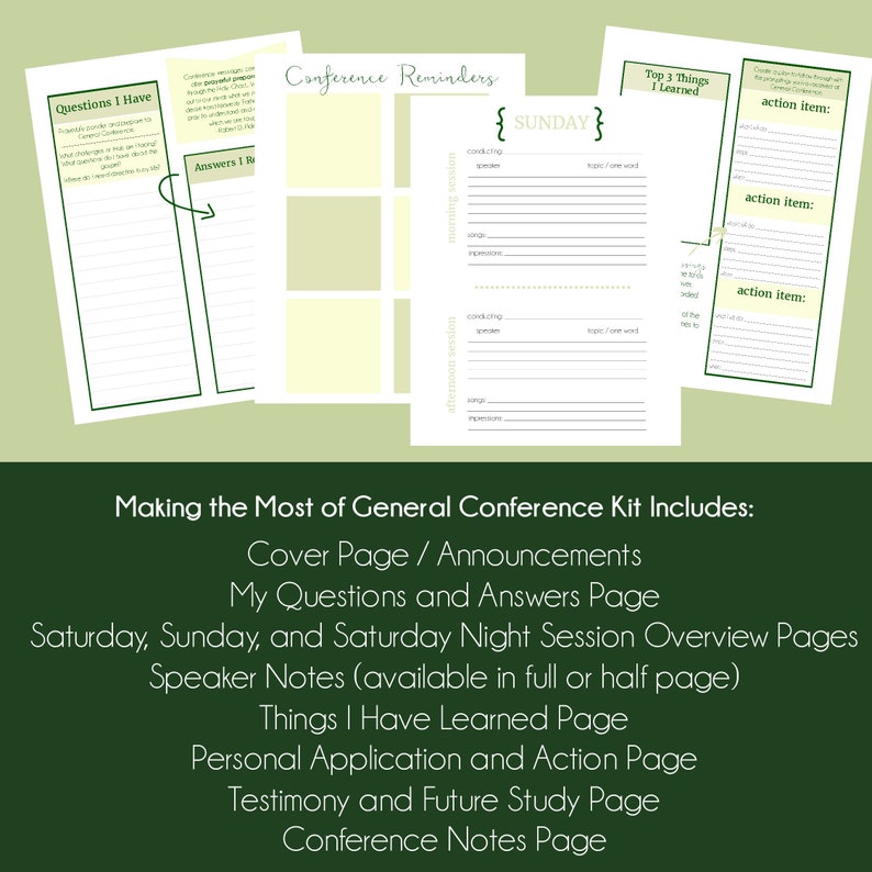 October 2022 General Conference Packet Study Journal and Etsy