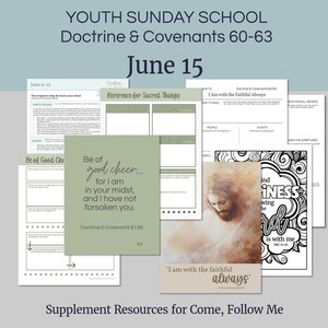 9-15 juin - Aide pour les jeunes SDJ | École du dimanche pour les jeunes | Doctrine et Alliances 60-63 - Viens me suivre, « Je suis toujours avec les fidèles »