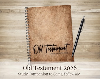Old Testament Scripture Study Journal for Come, Follow Me 2026 | Parchment Cover