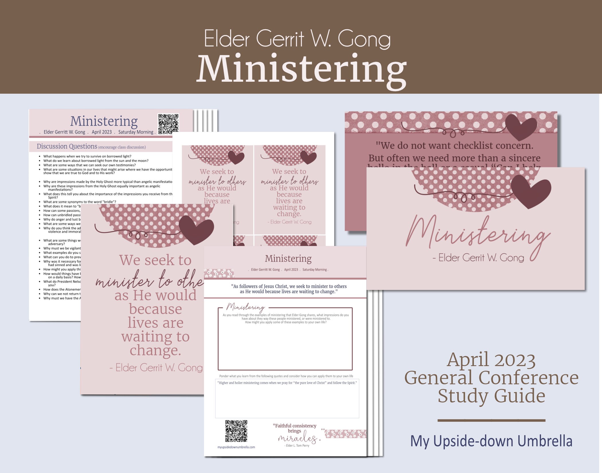 Ministering Elder Gerrit W. Gong Relief Society Lesson Etsy