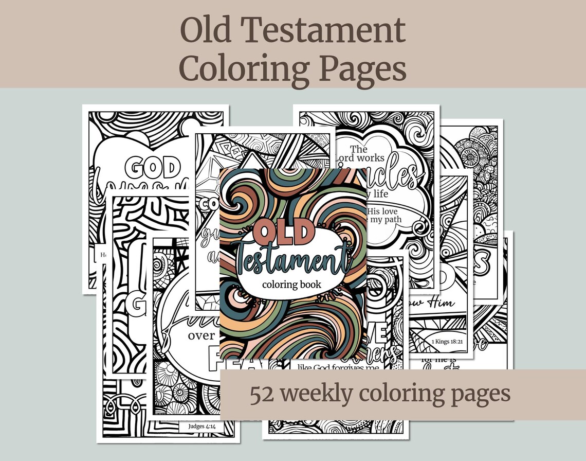 Old Testament Coloring Pages | Bible Coloring Book for Come Follow Me ...