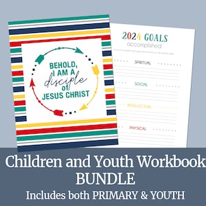 Children and Youth LDS Goals Workbook | PRiMARY Colors BuNDLE - Primary & Youth  |  Activity Days, YW and YM |  Strive to Be Workbook