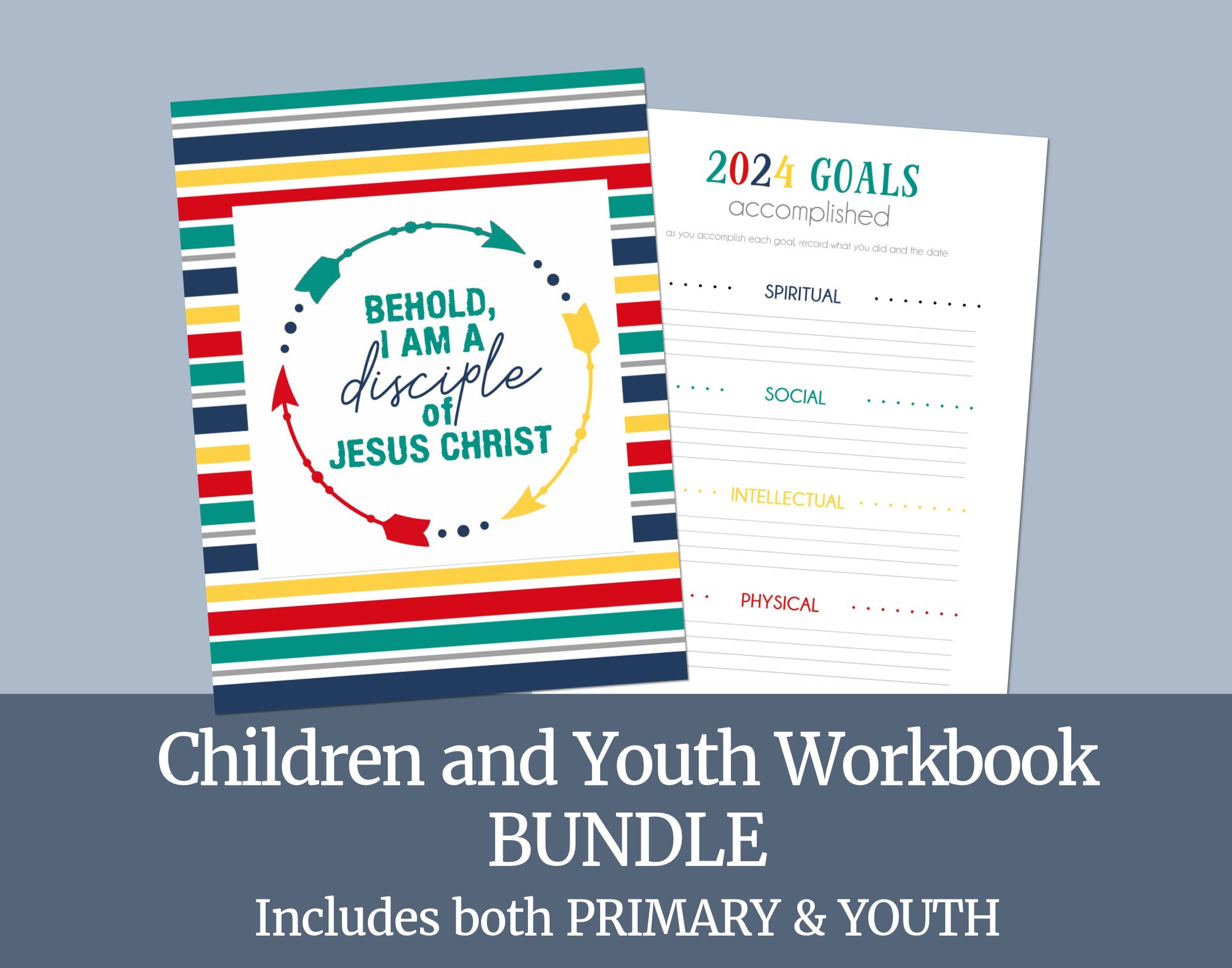 Children and Youth LDS Goals Workbook | Primary Colors Bundle - Primary ...