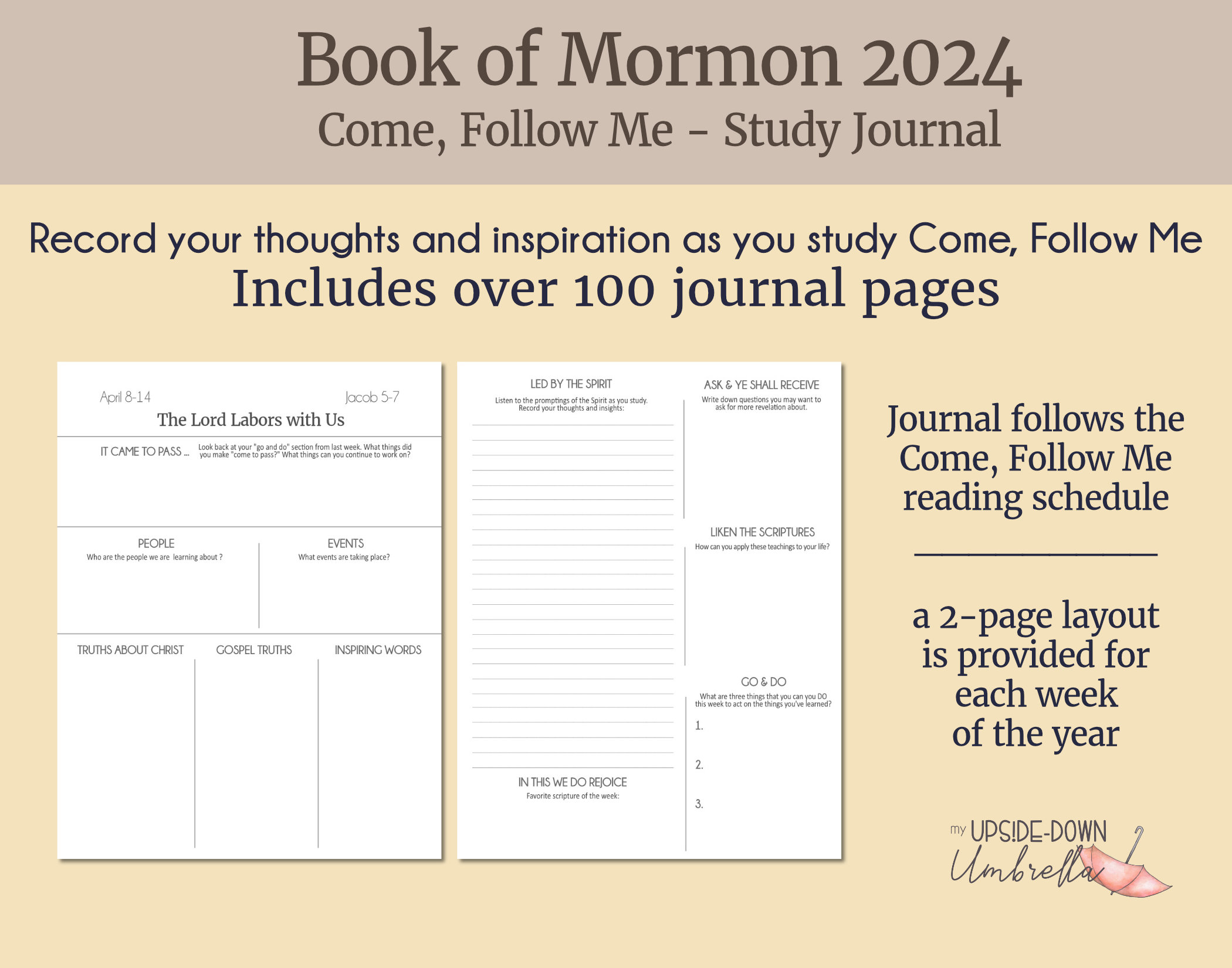 Come Follow Me Scripture Journaling Monthly Subscription – Worthy Written  Words