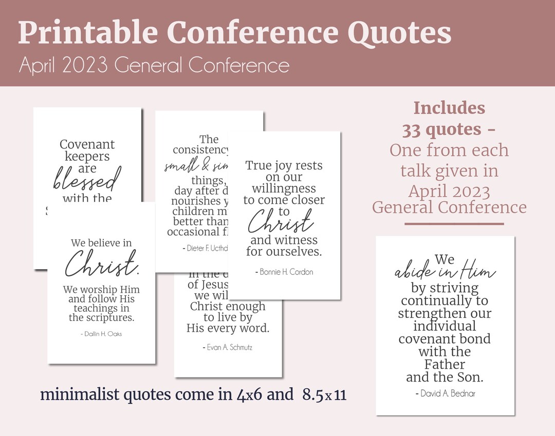 General Conference Printable Quotes april 2023 Conference LDS Digital ...